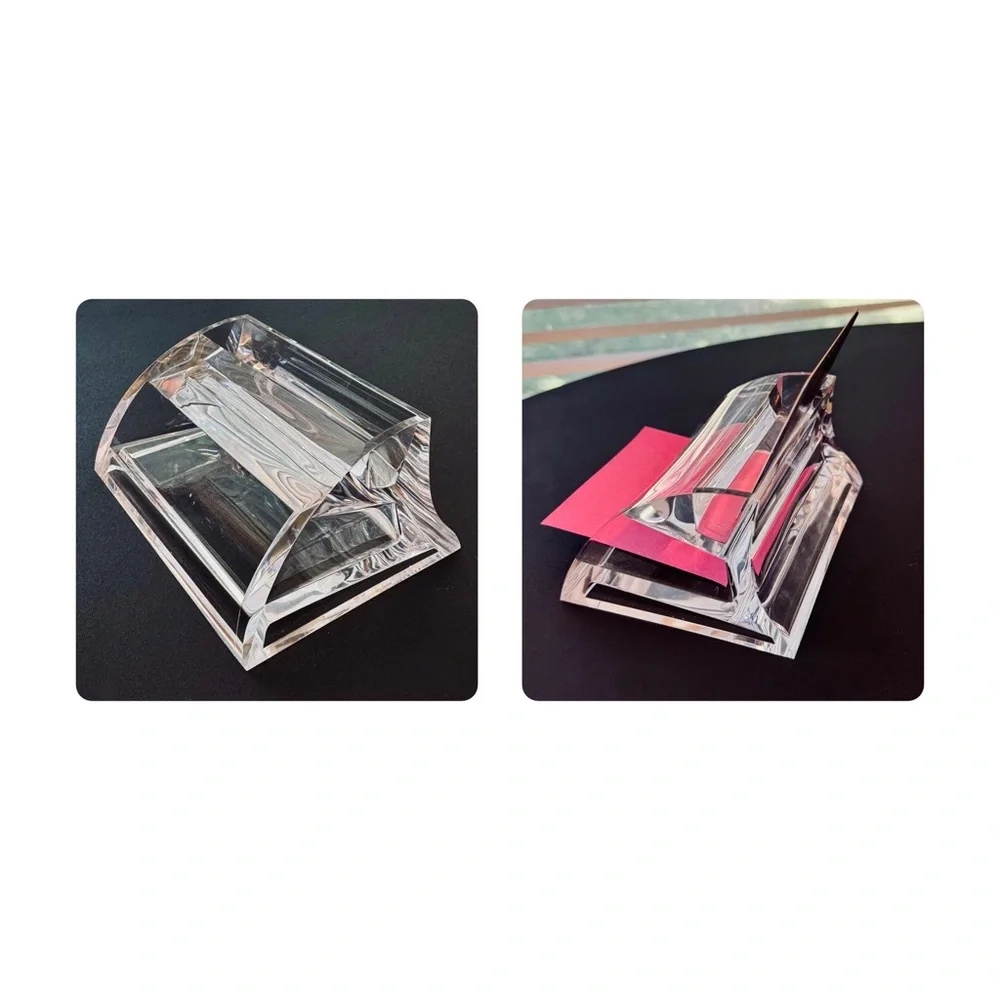 Crystal Clear Acrylic Business Card Holder Note Holder Sticky-Note Holder
